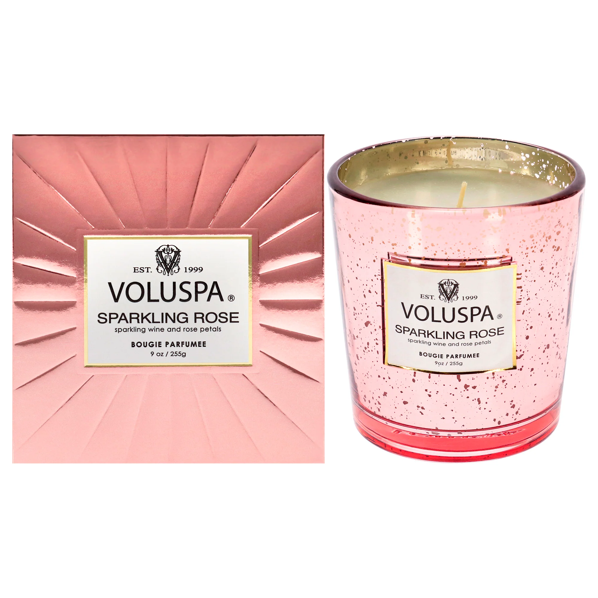Sparkling Rose by Voluspa for Unisex - 9 oz Candle - Olabens