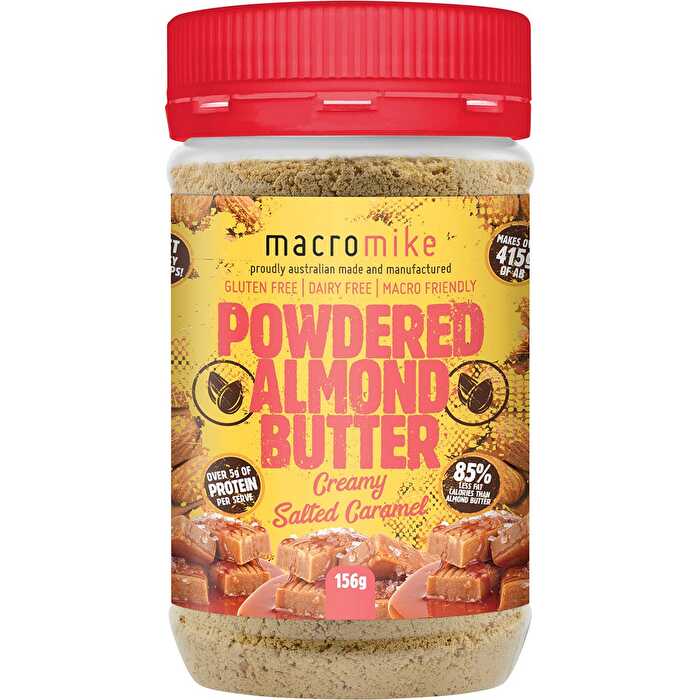 Macro Mike Powdered Almond Butter Creamy Salted Caramel 156g - Olabens