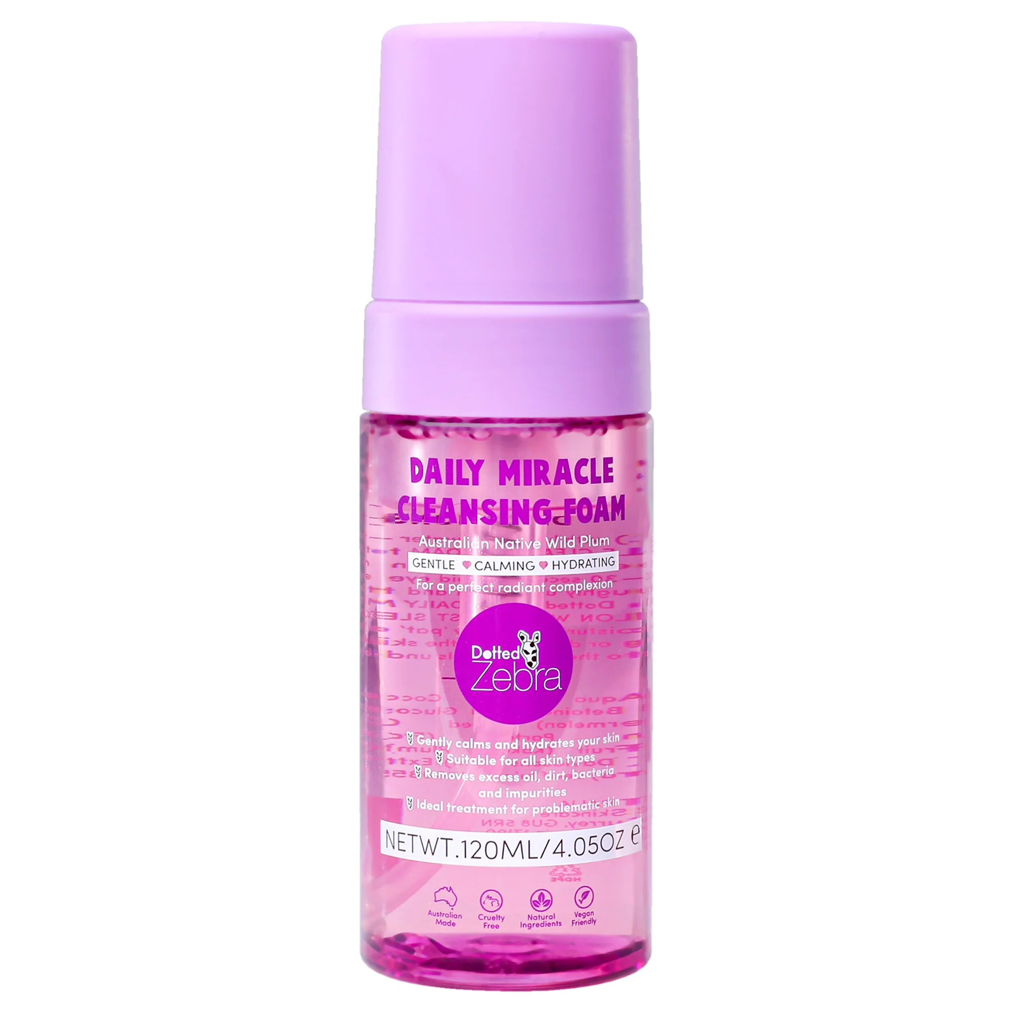 Daily Miracle Cleansing Foam by Dotted Zebra for Women - 4.05 oz Cleanser - Olabens