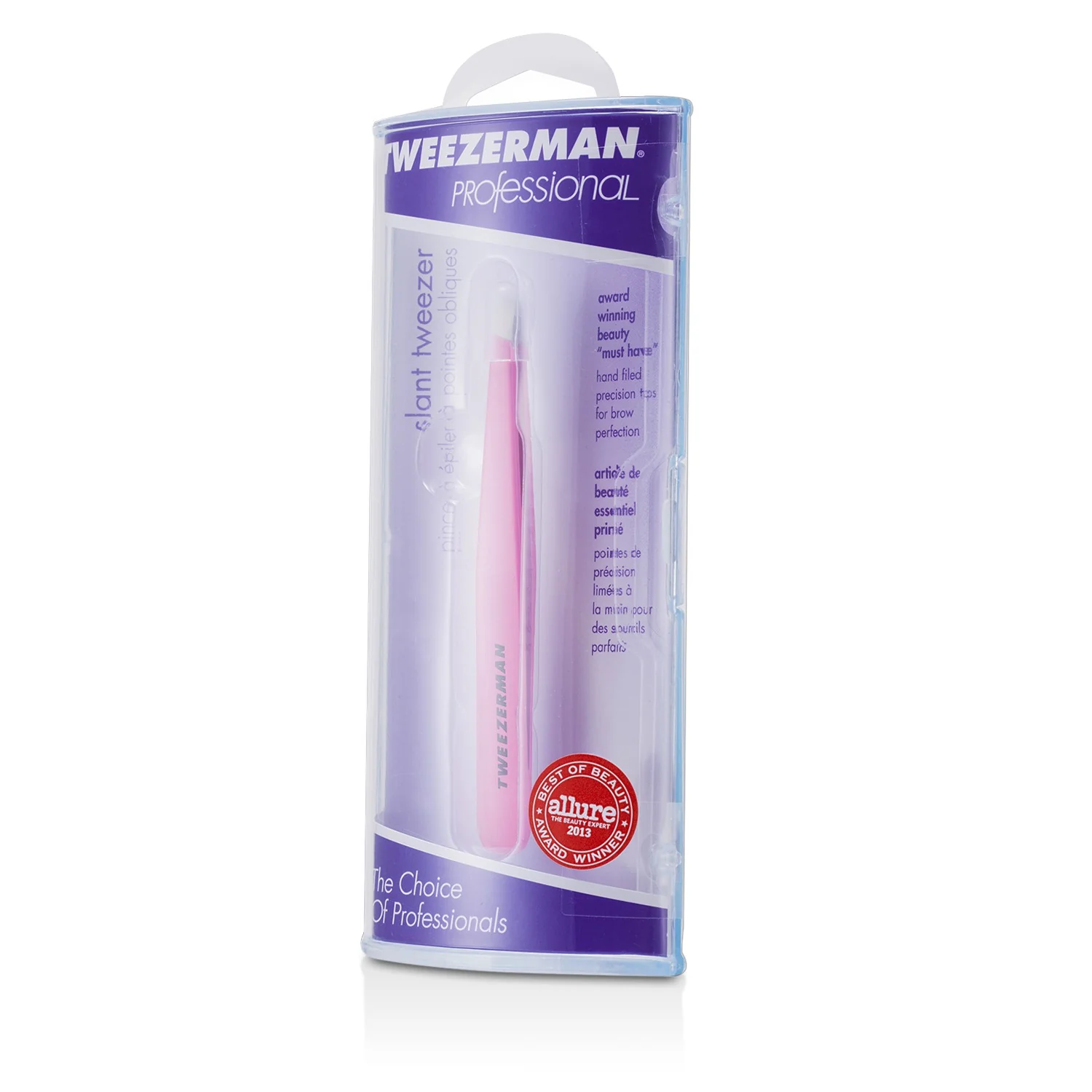 Tweezerman Professional Slant Tweezer - Neon Pink - Olabens