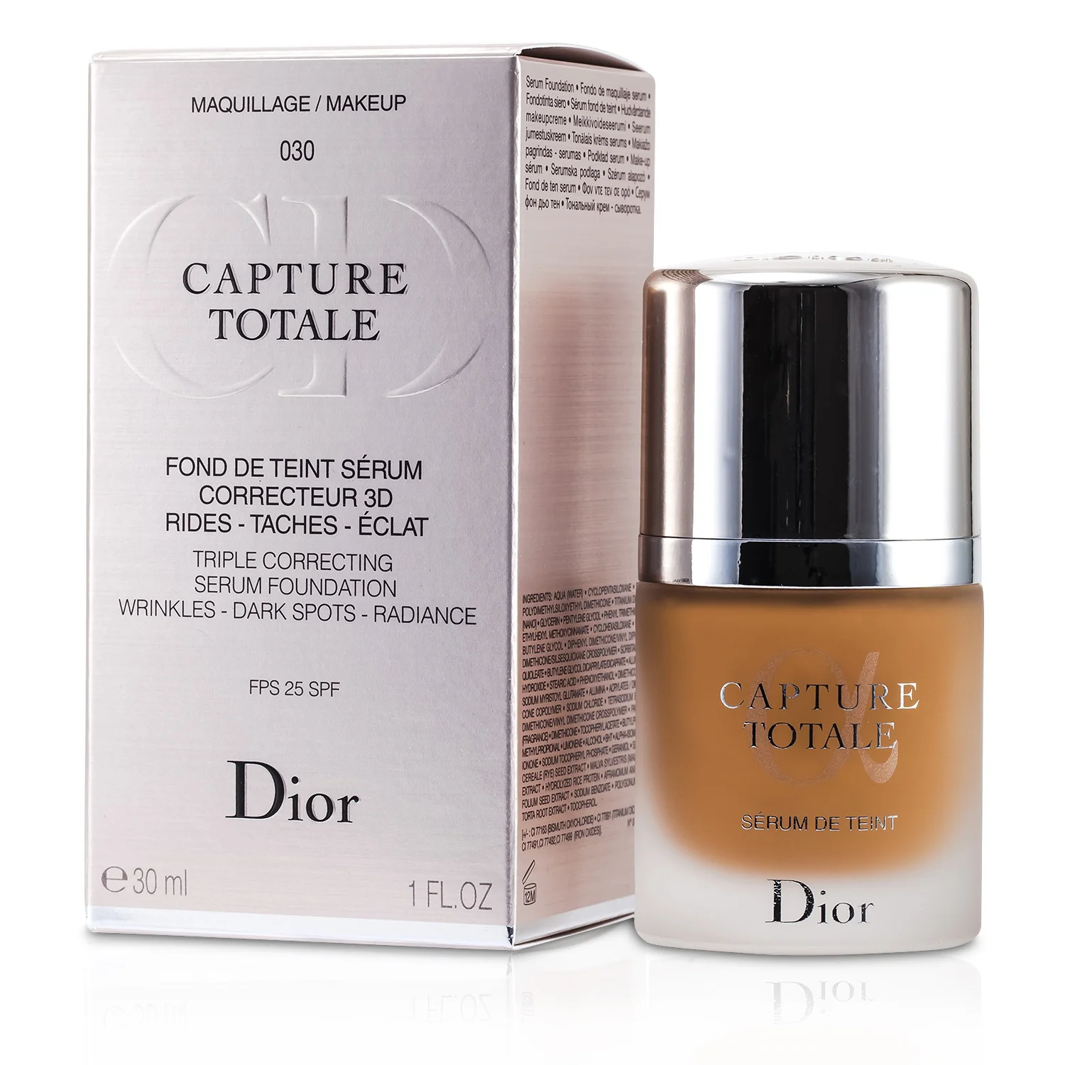 Christian Dior Capture Totale Triple Correcting Serum Foundation SPF25 - # 030 Medium Beige  30ml/1oz - Olabens