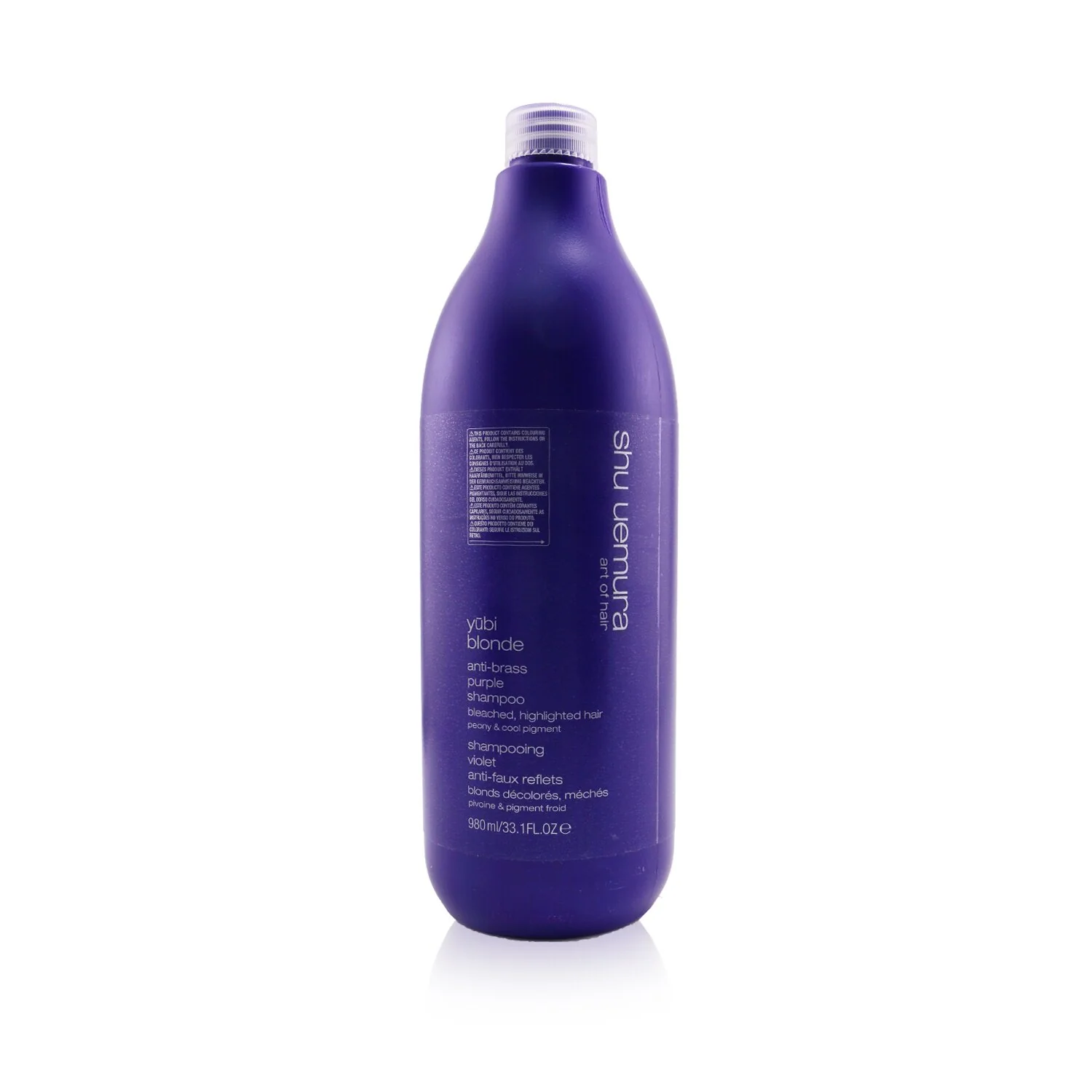 Shu Uemura Yubi Blonde Anti-Brass Purple Shampoo - Bleached, Highlighted Hair (Salon Size)  980ml/33.1oz - Olabens