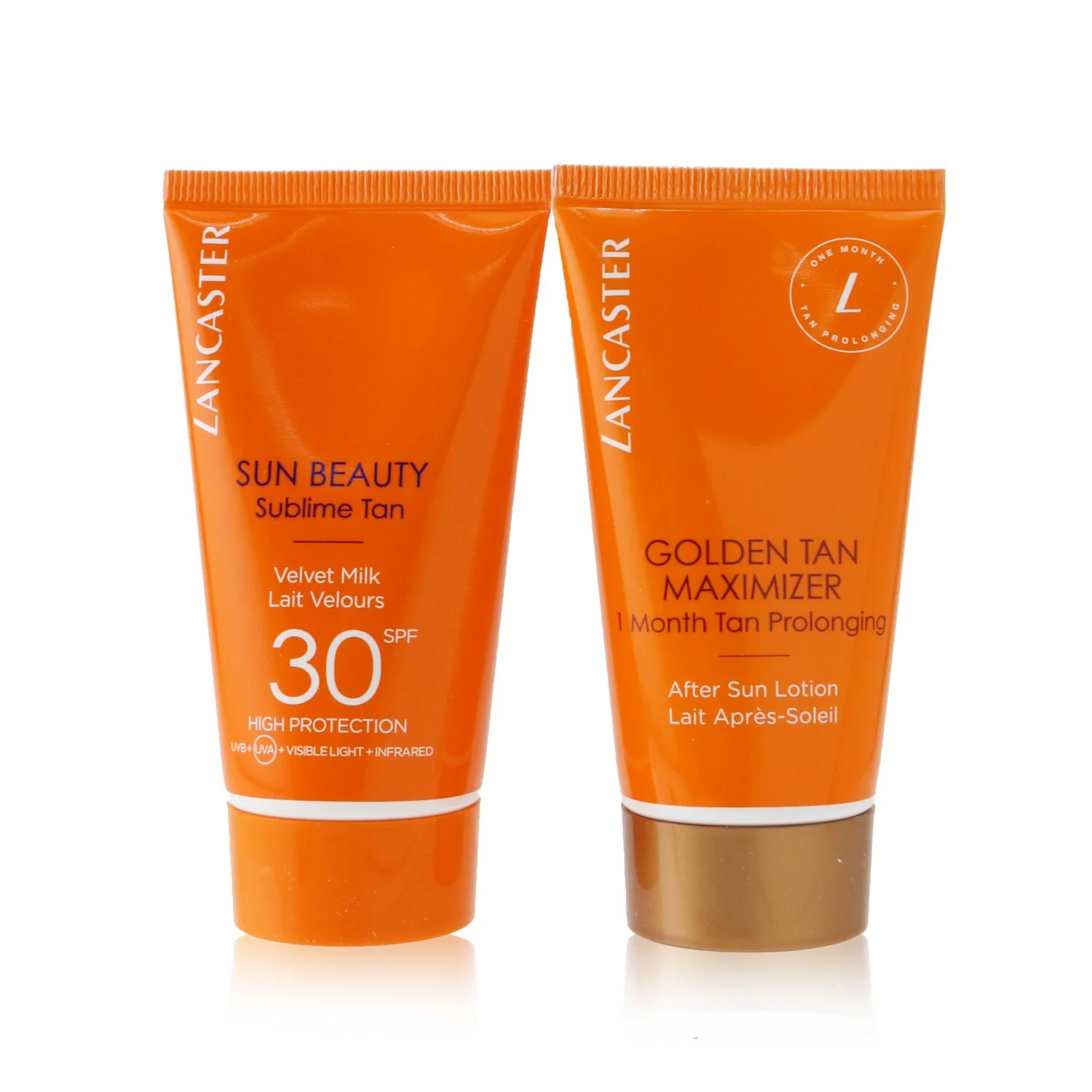 Lancaster Summer Is A State of Mind Set: 1x Sun Beauty Sublime Tan Velvet Milk SPF 30 - 50ml/1.7oz + 1x Golden Tan Maximizer After Sun Lotion - 50ml/1.7oz  2pcs - Olabens