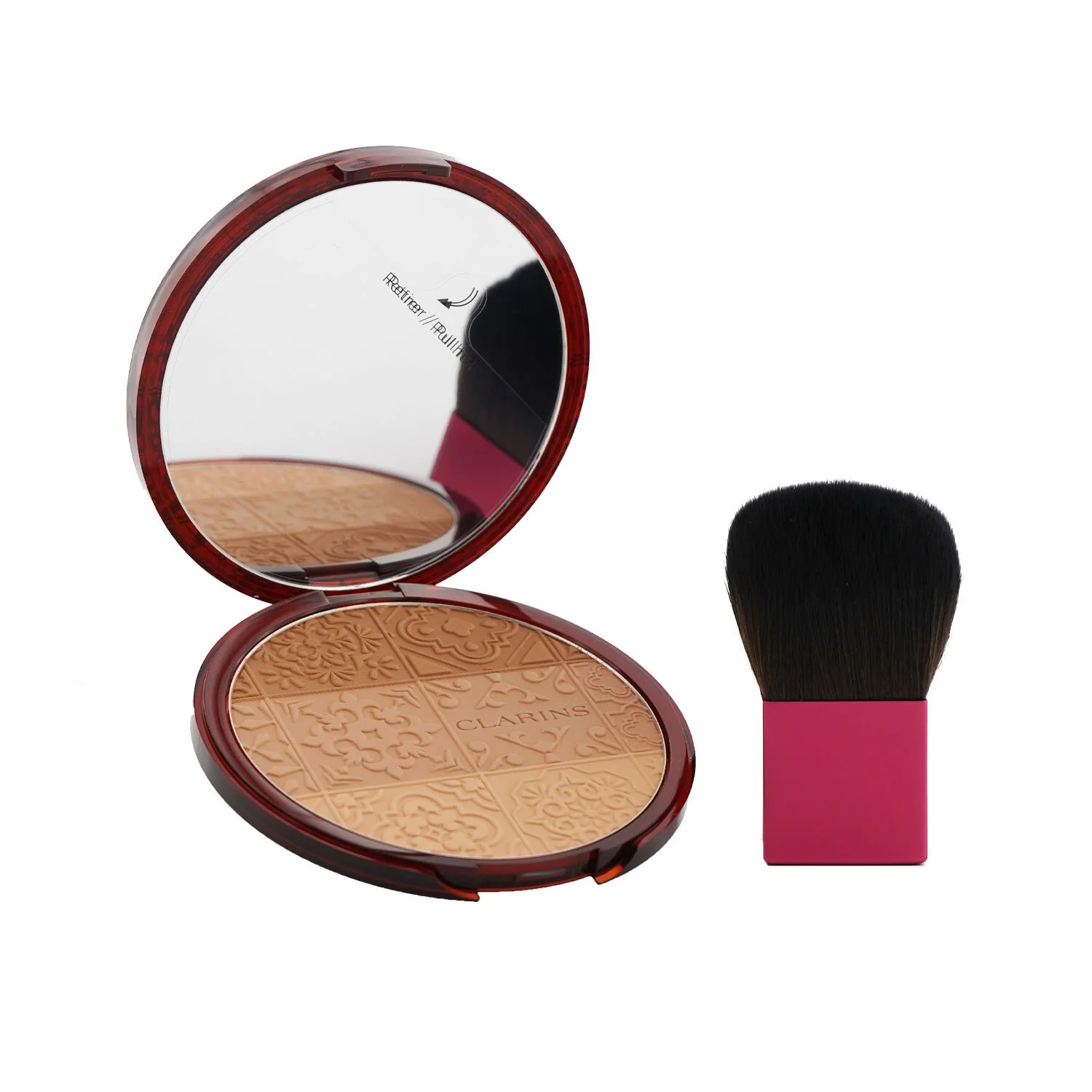 Clarins Bronzing Compact Set (1x Bronzing Compact, 1x Brush, 1x Pouch)  2pcs+1Pouch - Olabens