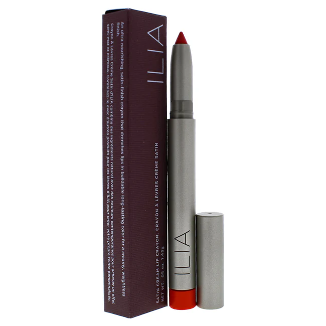 ILIA Beauty Satin Cream Lip Crayon - Push It by ILIA Beauty for Women - 0.05 oz Lipstick - Olabens