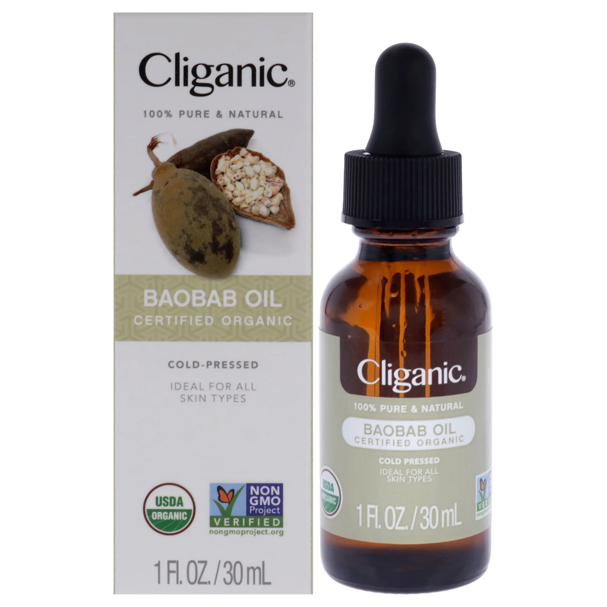 Organic Baobab by Cliganic for Unisex - 1 oz Oil - Olabens