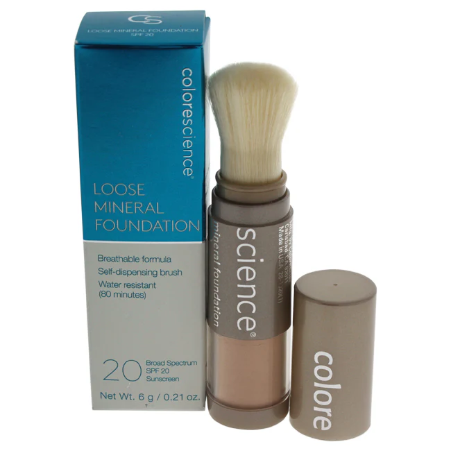 Colorescience Loose Mineral Foundation Brush SPF 20 - Medium Sand by Colorescience for Women - 0.21 oz Foundation - Olabens