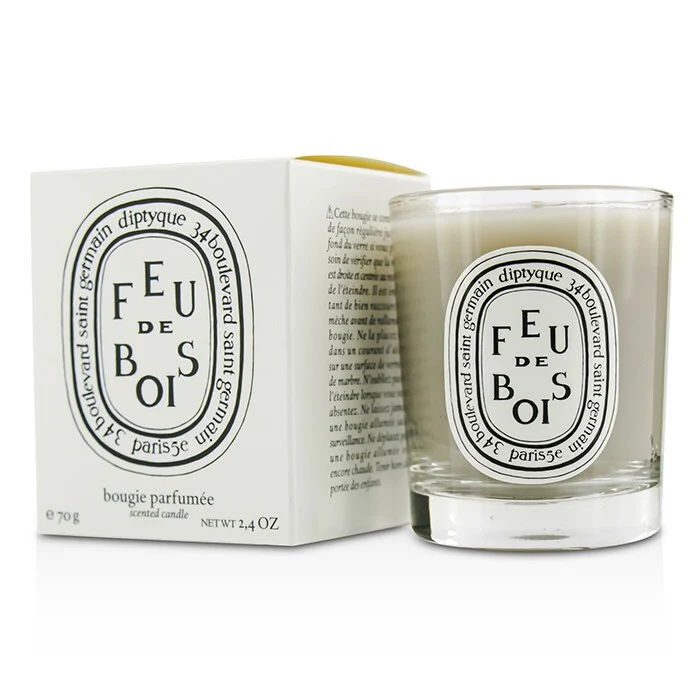 Diptyque Scented Candle - Feu De Bois (Wood Fire) 70g/2.4oz - Olabens