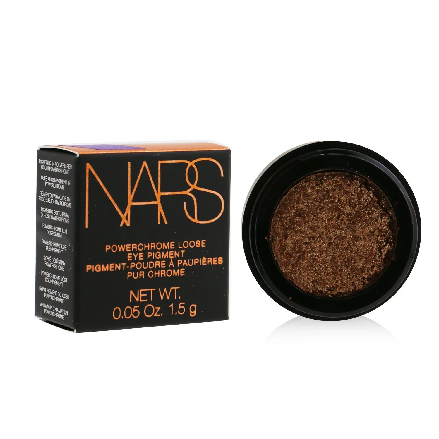 NARS Powerchrome Loose Eye Pigment - # Castaway (Shimmering Translucent White With Orange Pearl) (Box Slightly Damaged)  1.5g/0.05oz - Olabens