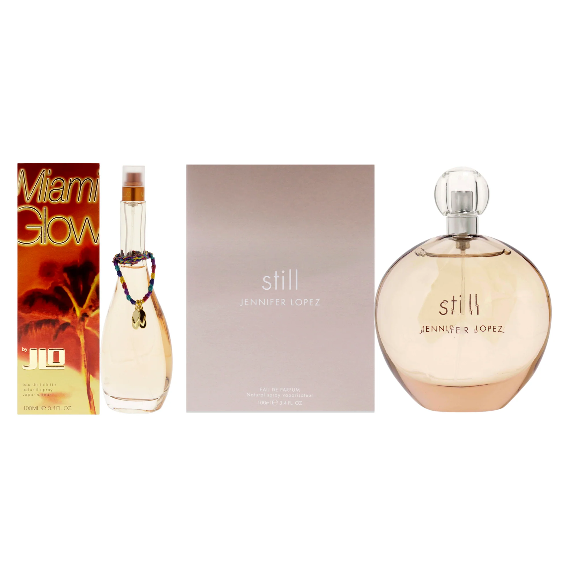 Still Miami Glow Kit by Jennifer Lopez for Women - 2 Pc Kit 3.4oz EDP Spray, 3.4oz EDT Spray - Olabens