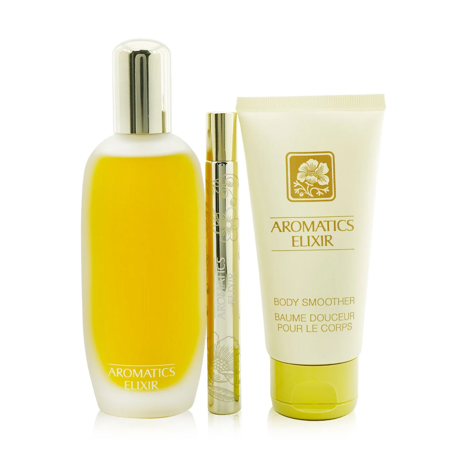 Clinique Aromatics Elixir Riches Coffret: Parfum Spray 100ml/3.4oz + Body Smoother 75ml/2.5oz + Parfum Spray 10ml/0.34oz  3pcs - Olabens