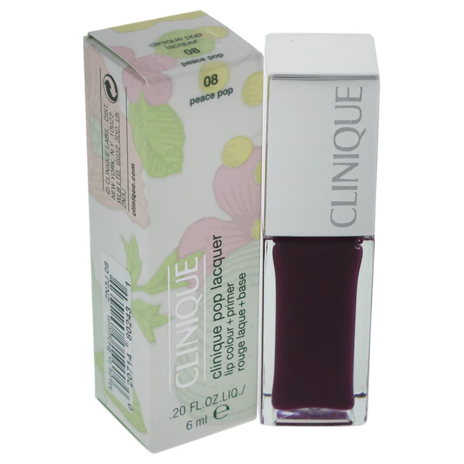 Clinique Clinique Pop Lacquer Lip Colour + Primer - # 08 Peace Pop by Clinique for Women - 0.2 oz Lip Gloss - Olabens