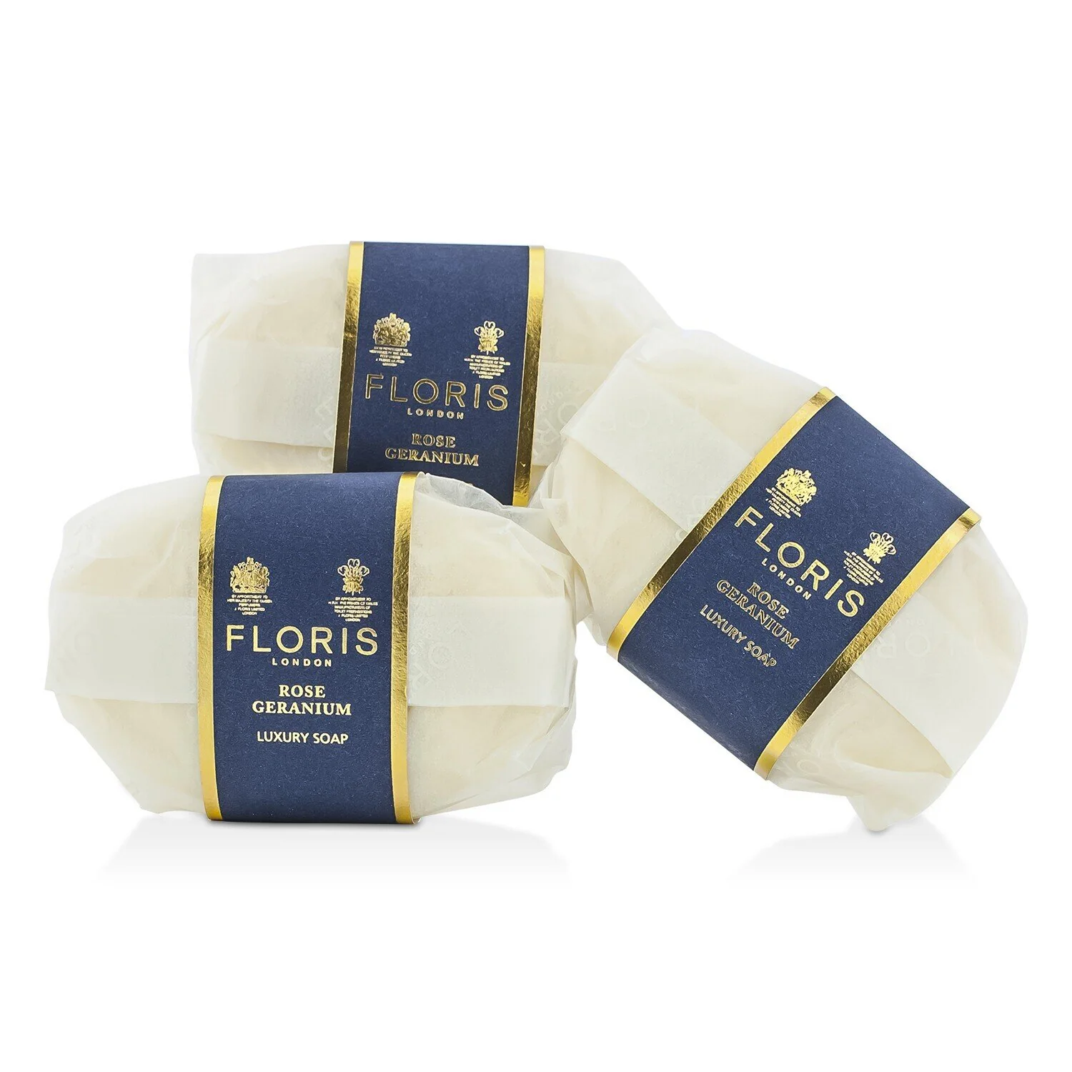 Floris Rose Geranium Luxury Soap  3x100g/3.5oz - Olabens