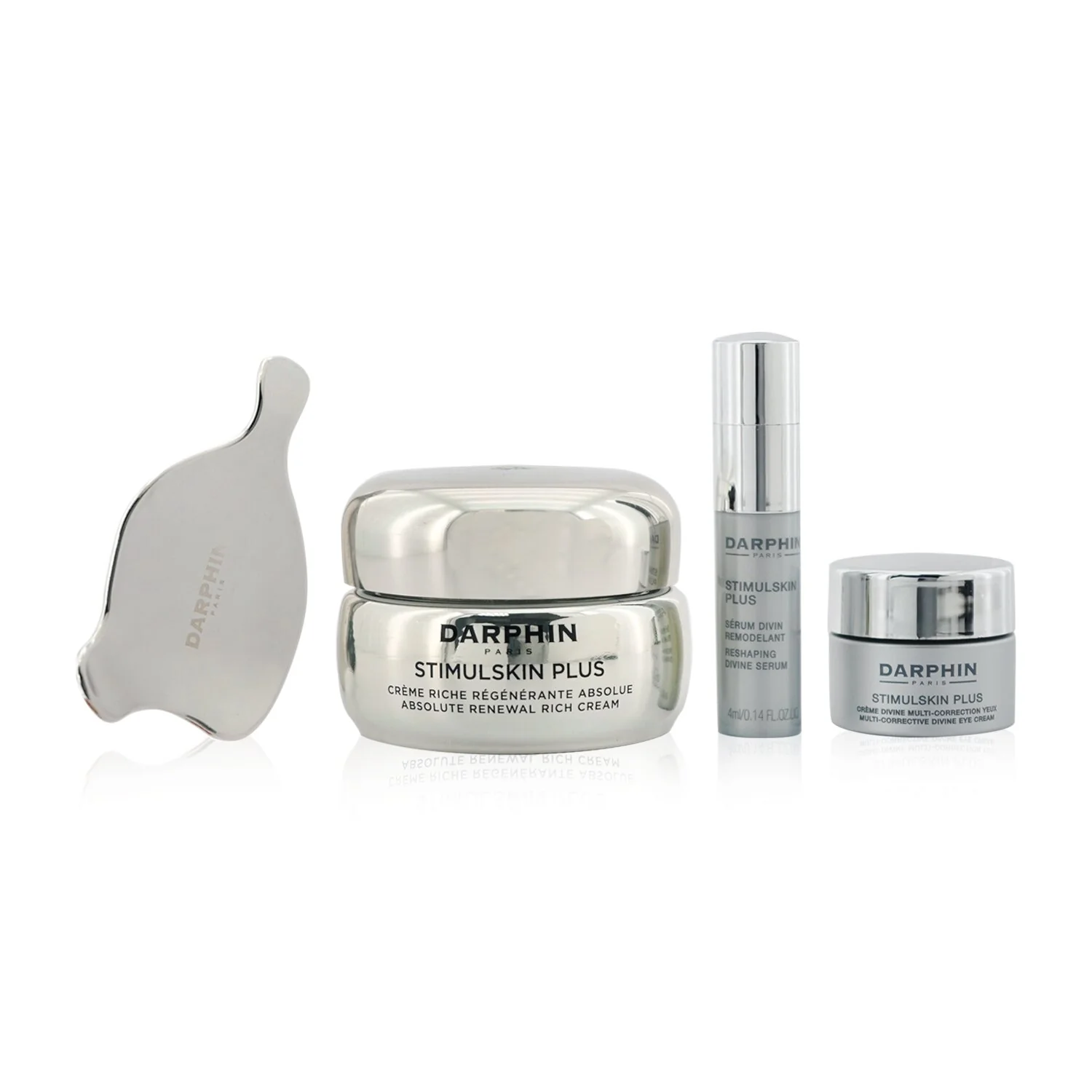 Darphin Stimulskin Plus Meraviglie Botaniche Set: Renewal Rich Cream 50ml+ Reshaping Divine Serum 4ml+ Eye Cream 5ml+ Massage Applicator  4pcs - Olabens