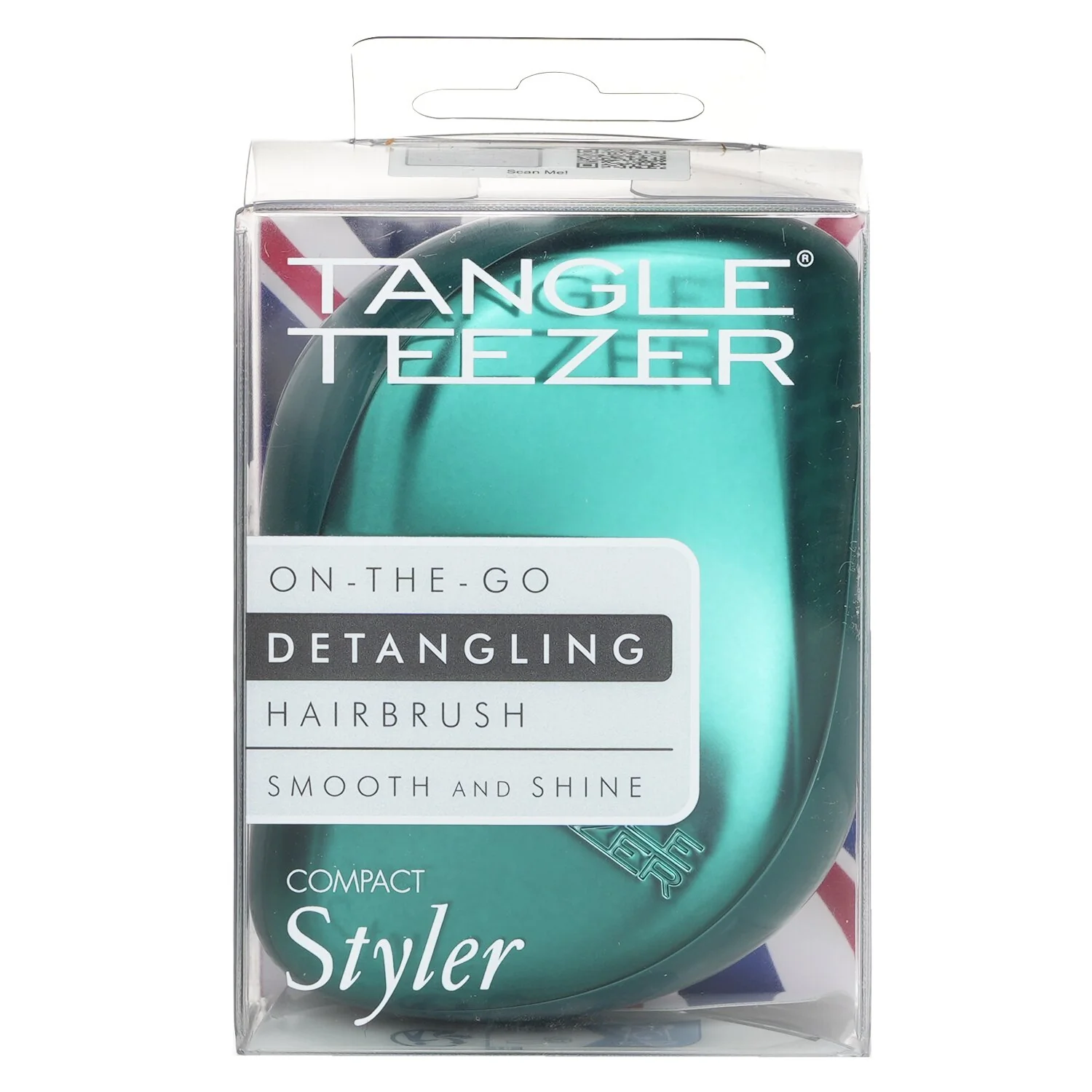 Tangle Teezer Compact Styler On-The-Go Detangling Hair Brush - # Emerald Green  1pc - Olabens