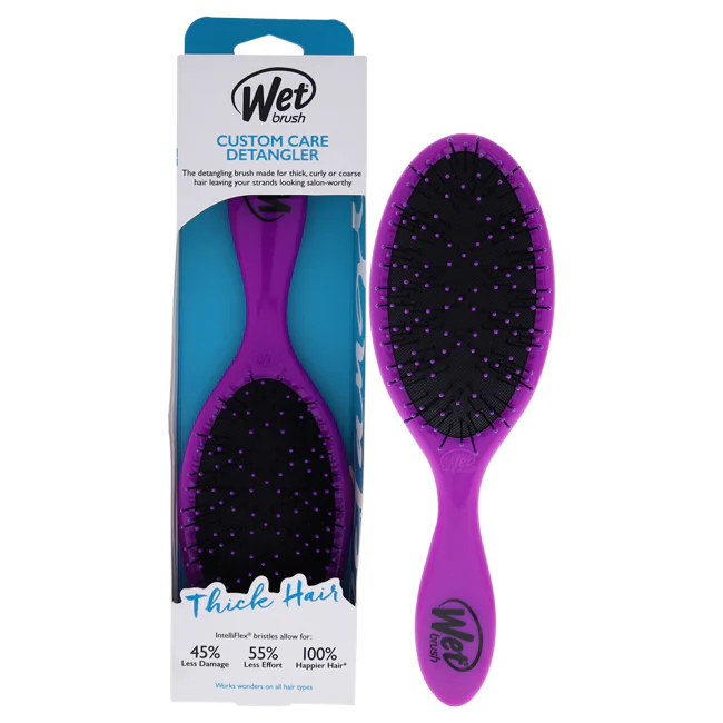 Wet Brush Original Detangler for Thick Hair Brush - Purple by Wet Brush for Unisex - 1 Pc Hair Brush - Olabens