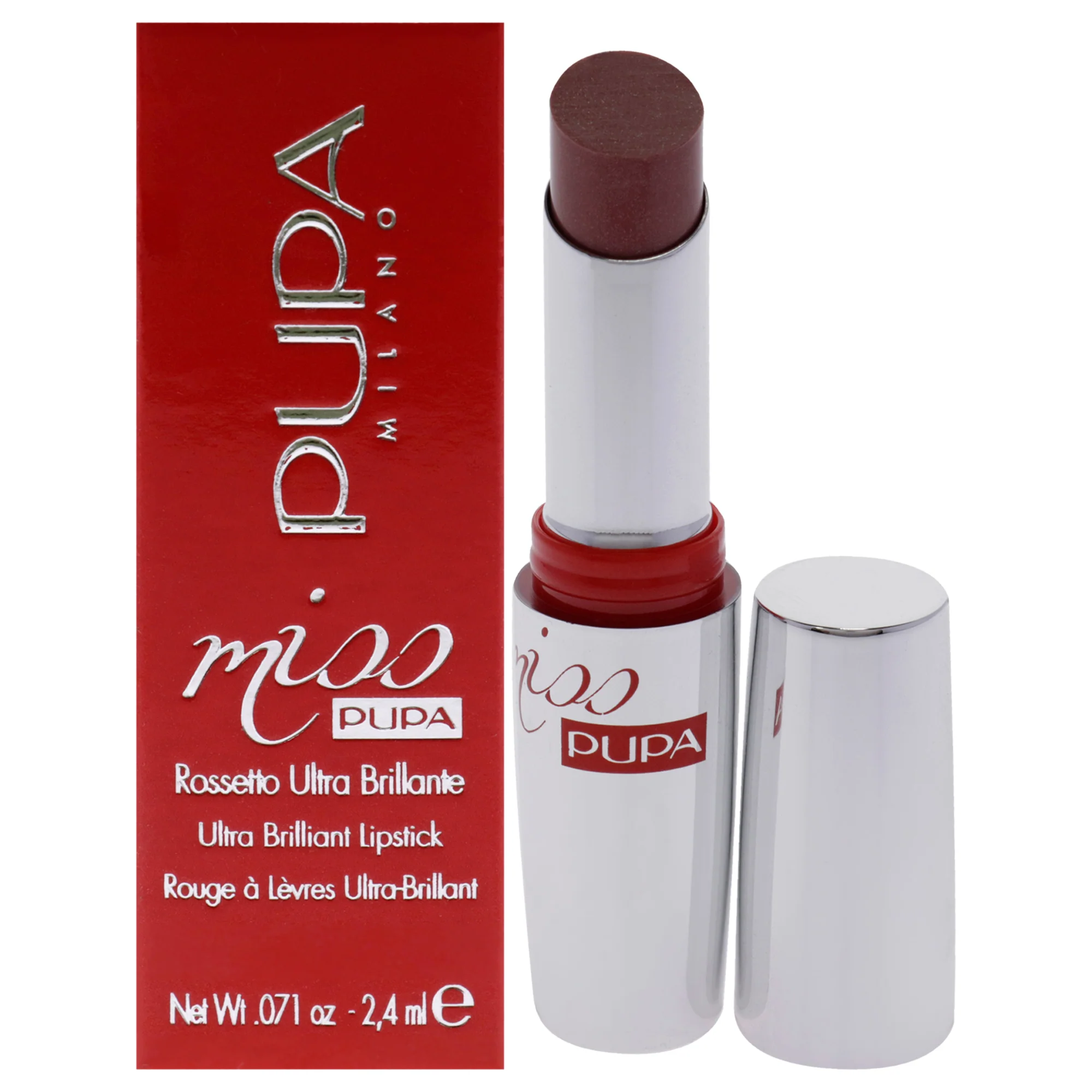 Miss Pupa Ultra Brilliant Lipstick - 110 Nude Vibes by Pupa Milano for Women - 0.071 oz Lipstick - Olabens