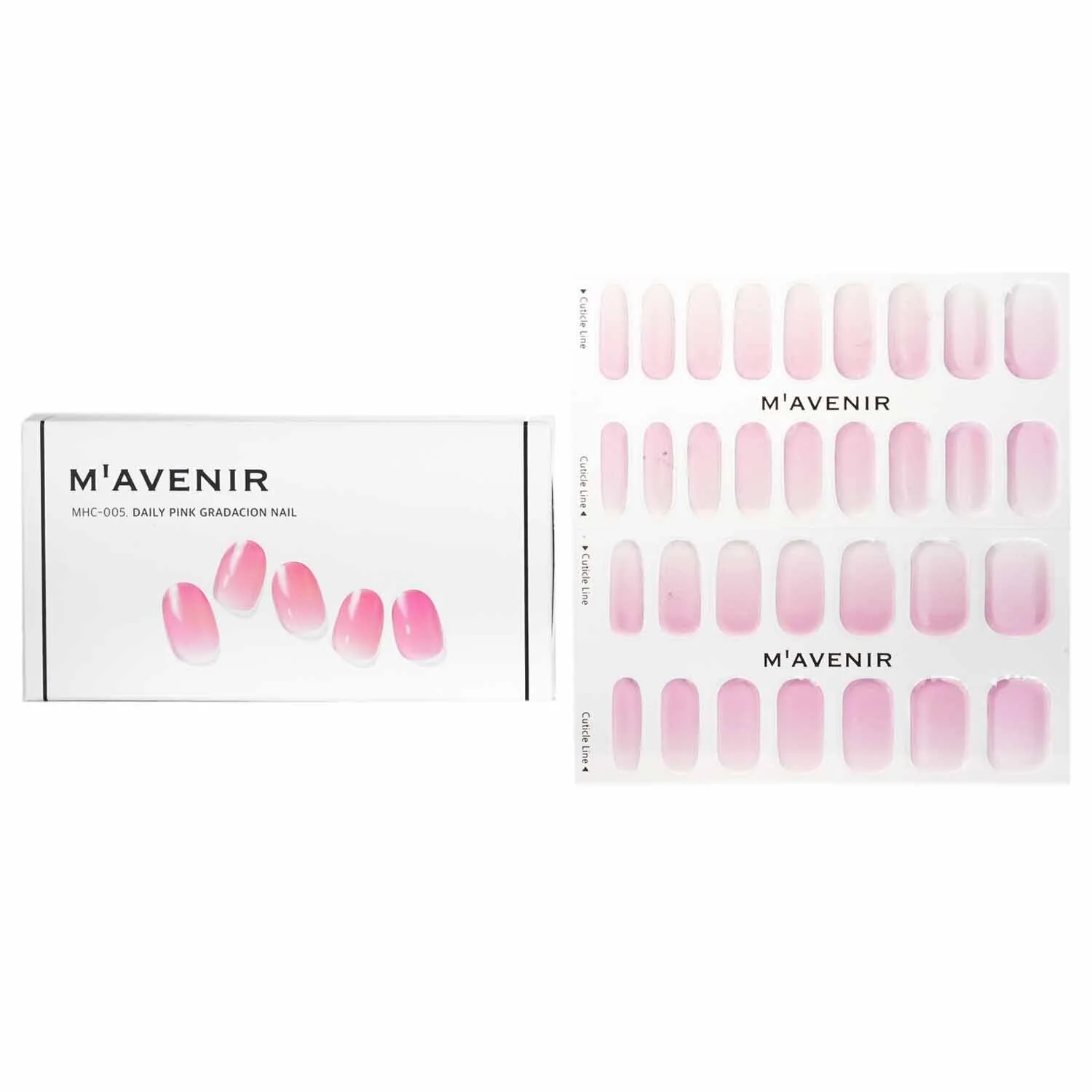 Mavenir Nail Sticker (Pink) - # Daily Pink Gradacion Nail  32pcs - Olabens