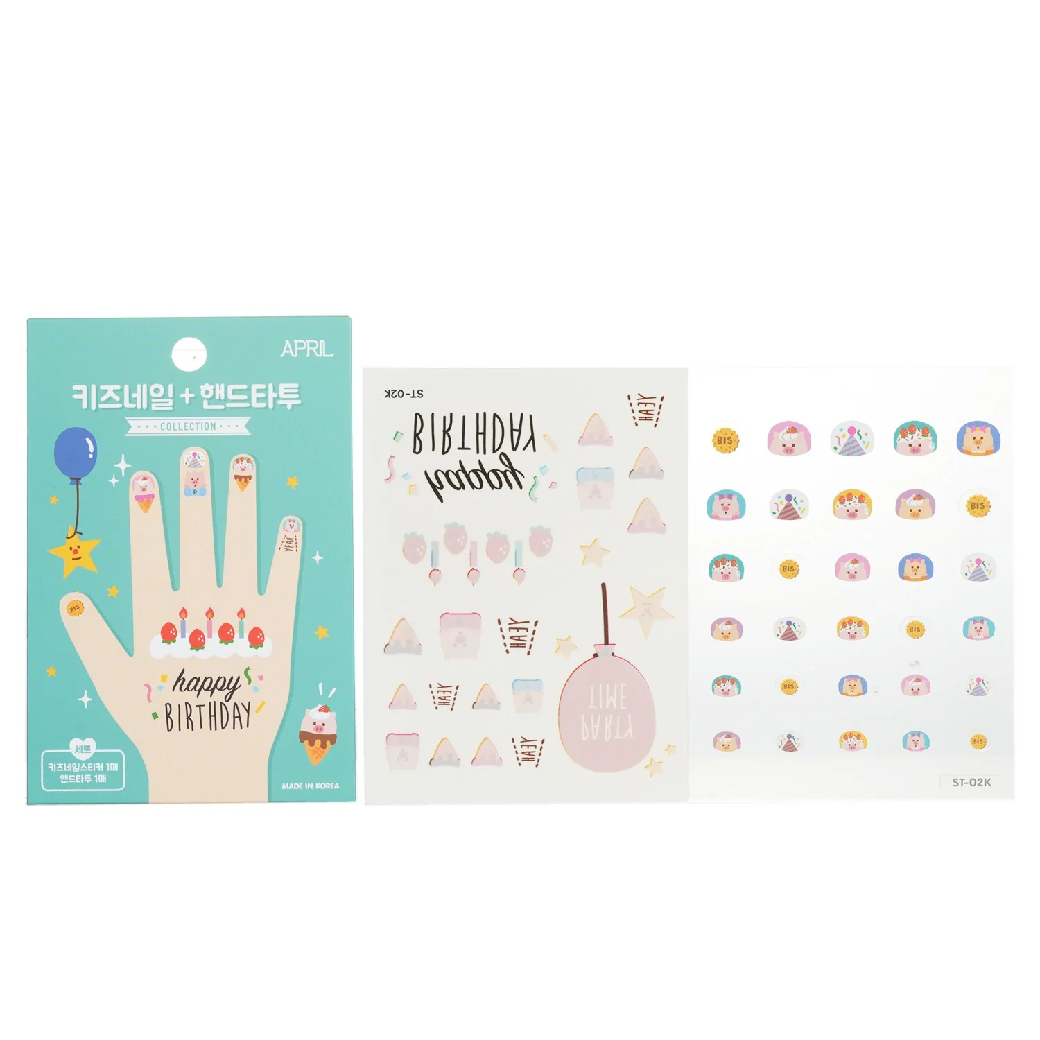 April Korea April Nail + Hand Tattoo - # ST-02K  1pc - Olabens