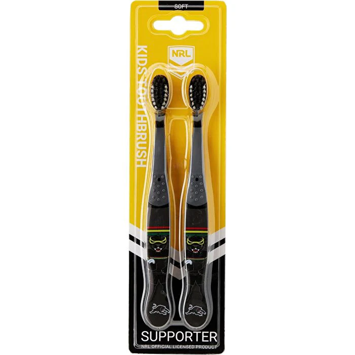Nrl Mascot Kids Toothbrush - Penrith 2 Pack - Olabens