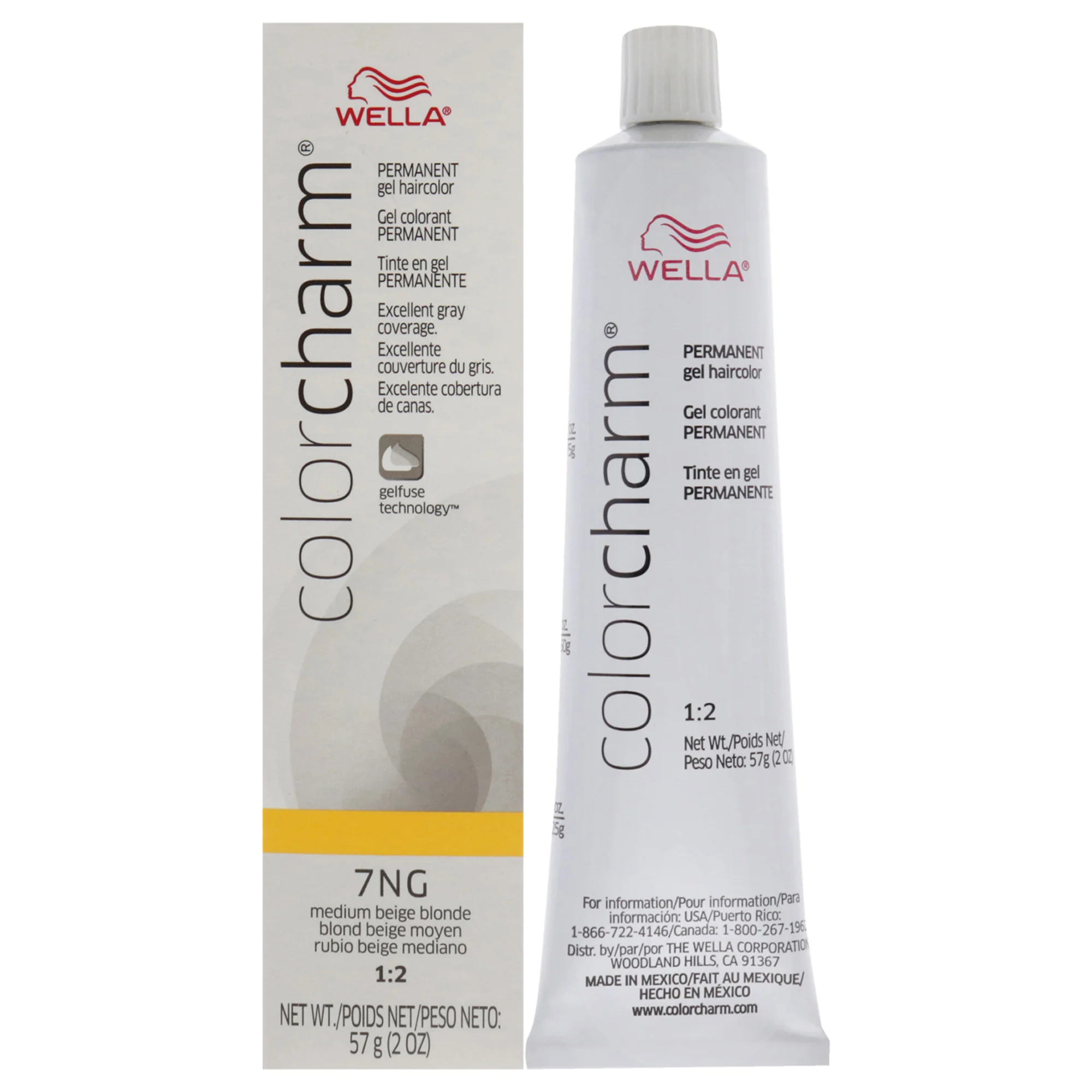 Color Charm Permanent Hair Color Gel - 7NG Medium Beige Blonde by Wella for Unisex - 2 oz Hair Color - Olabens