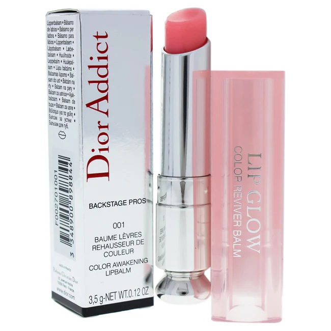 Dior Addict Lip Glow - 001 Pink Glow by Christian Dior for Women - 0.11 oz Lip Balm - Olabens