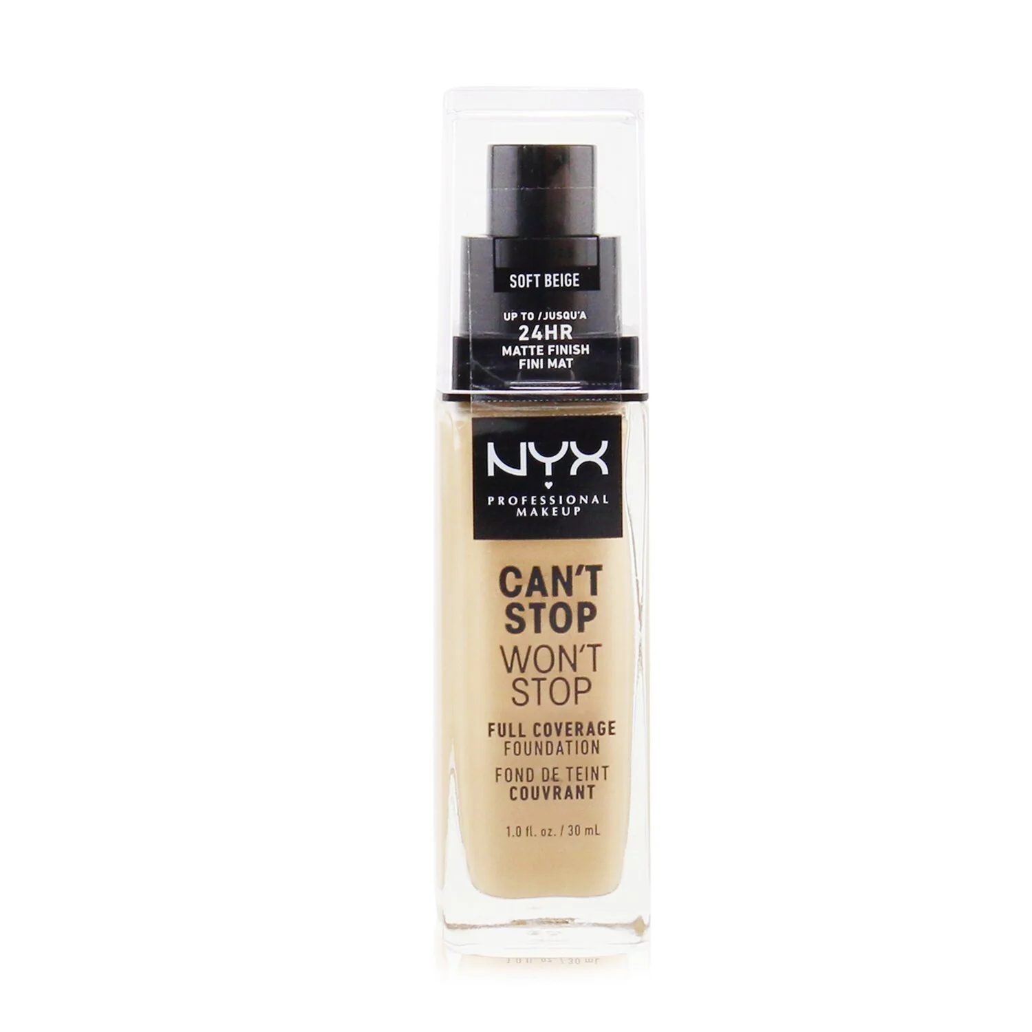 NYX Can't Stop Won't Stop Full Coverage Foundation - # Soft Beige  30ml/1oz - Olabens