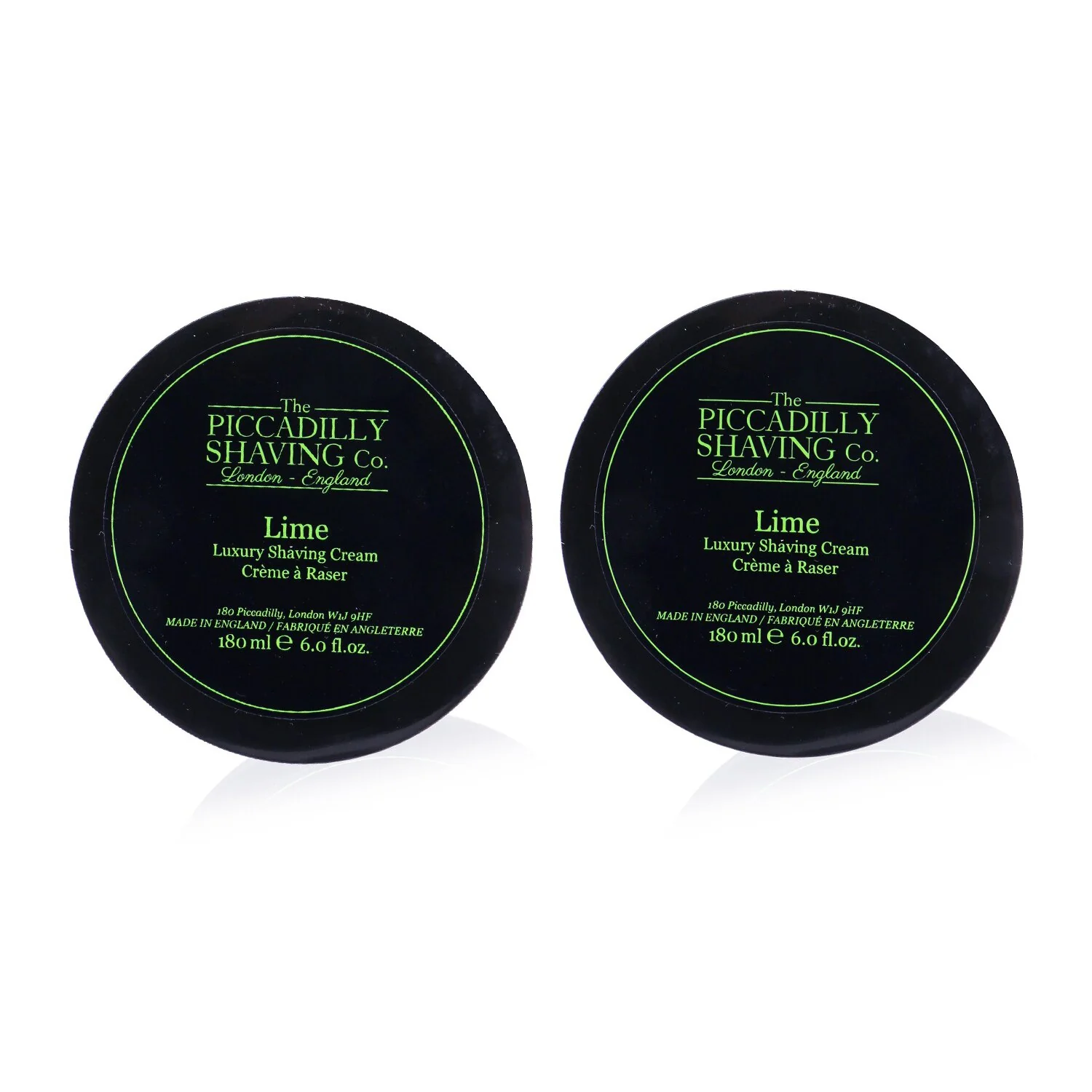 The Piccadilly Shaving Co. Lime Luxury Shaving Cream Duo Pack  2x180g/6oz - Olabens