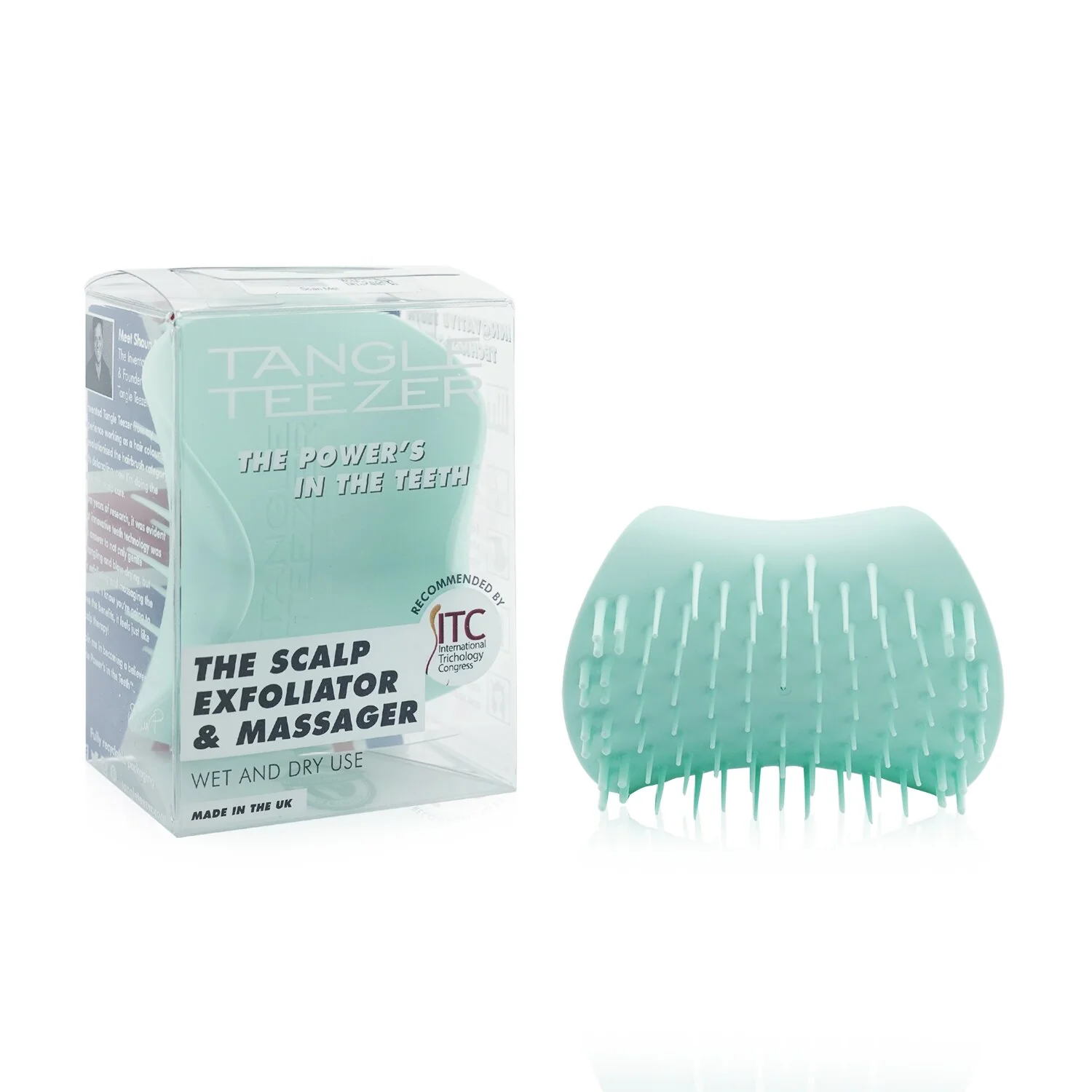 Tangle Teezer The Scalp Exfoliator & Massager Brush - # Mint Green Whisper  1pc - Olabens