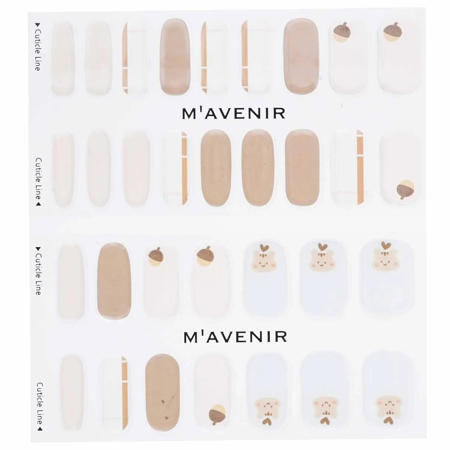 Mavenir Nail Sticker (Assorted Colour) - # Eating Squirrel Nail  32pcs - Olabens
