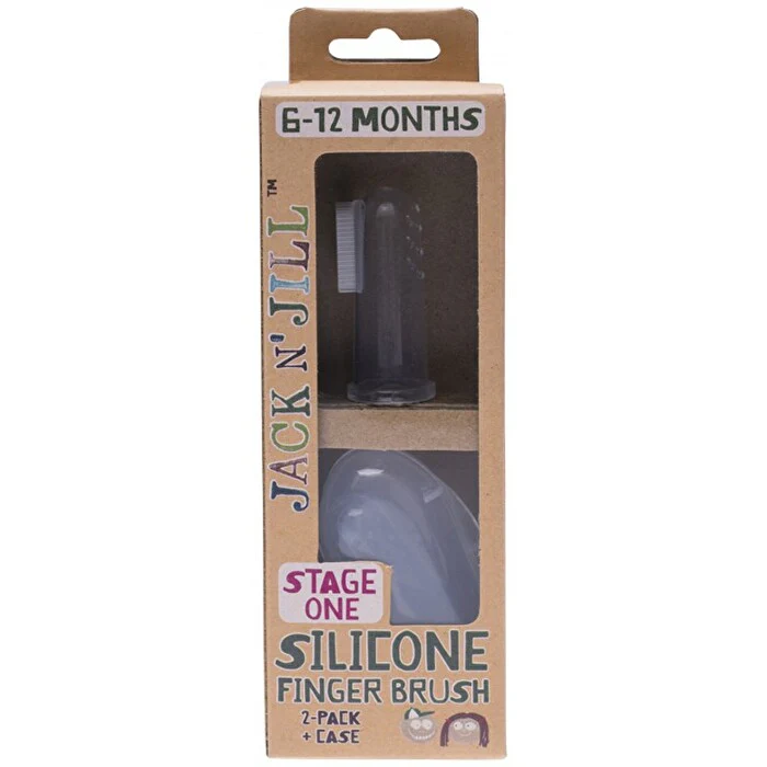 Jack N' Jill Silicone Finger Brush Stage One (6-12 Months) x 2 Pack - Olabens