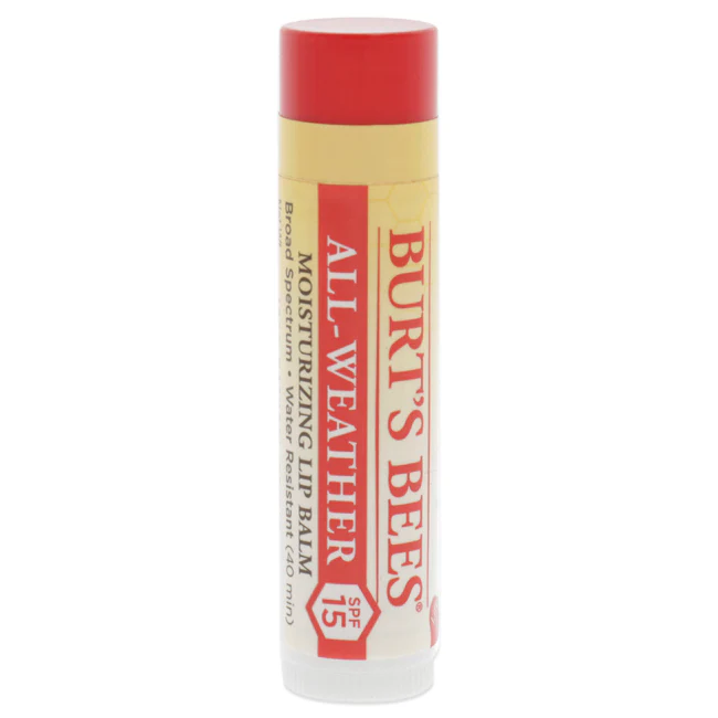 All-Weather Moisturizing Lip Balm SPF 15 by Burts Bees for Women - 0.15 oz Lip Balm - Olabens