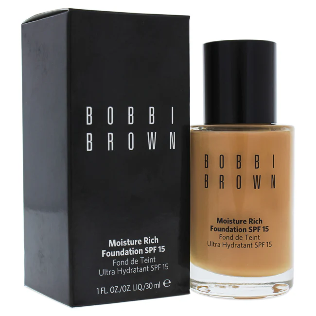 Bobbi Brown Moisture Rich Foundation SPF 15 - 5 Honey by Bobbi Brown for Women - 1 oz Foundation - Olabens