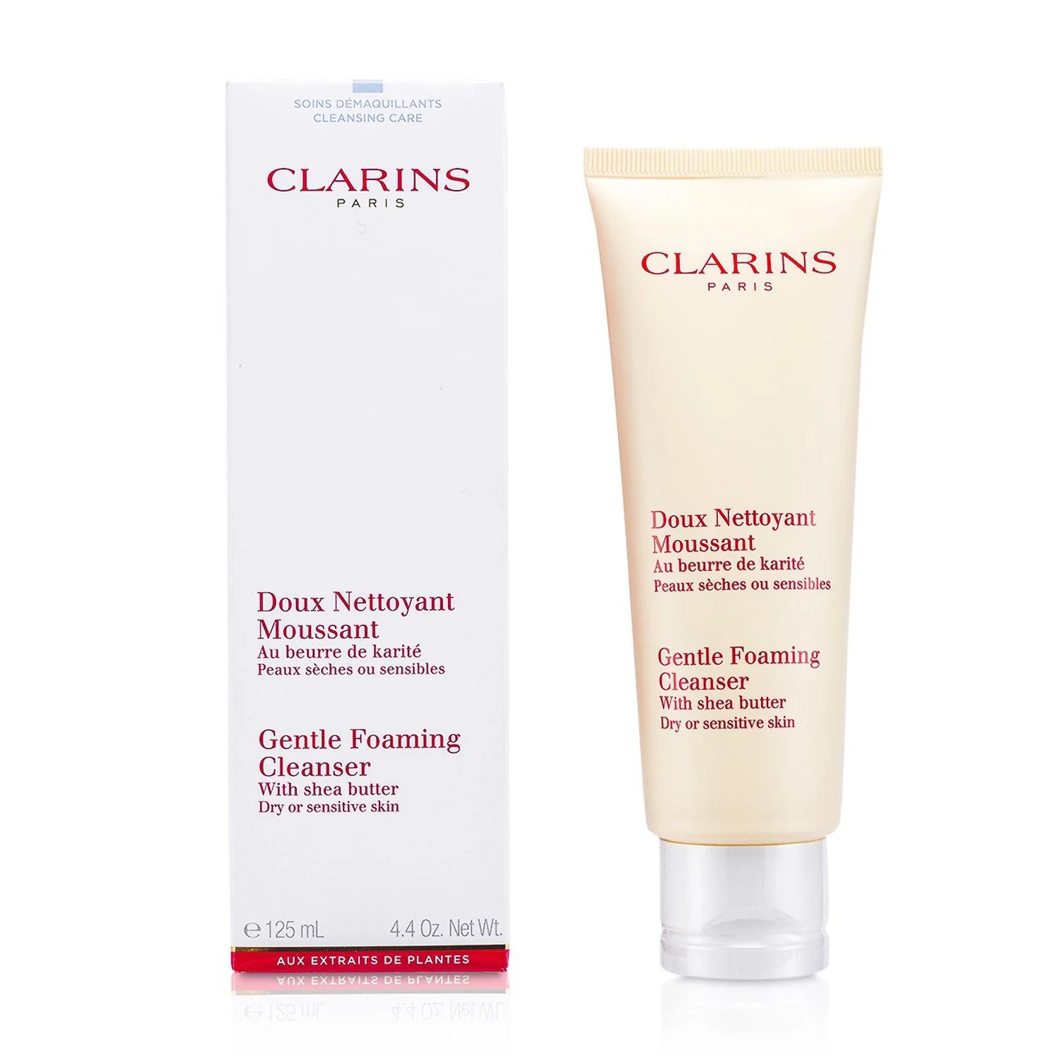 Clarins Gentle Foaming Cleanser with Shea Butter - Dry or Sensitive Skin  125ml/4.4oz - Olabens
