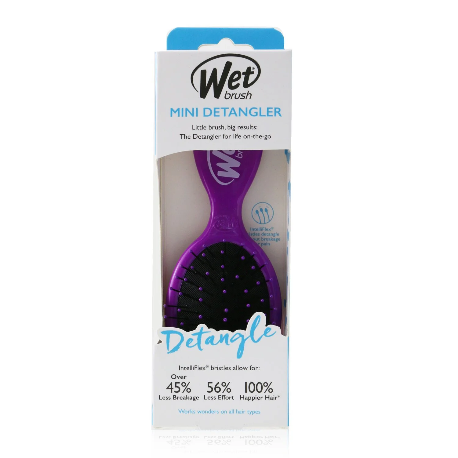 Wet Brush Mini Detangler - # Purple  1pc - Olabens