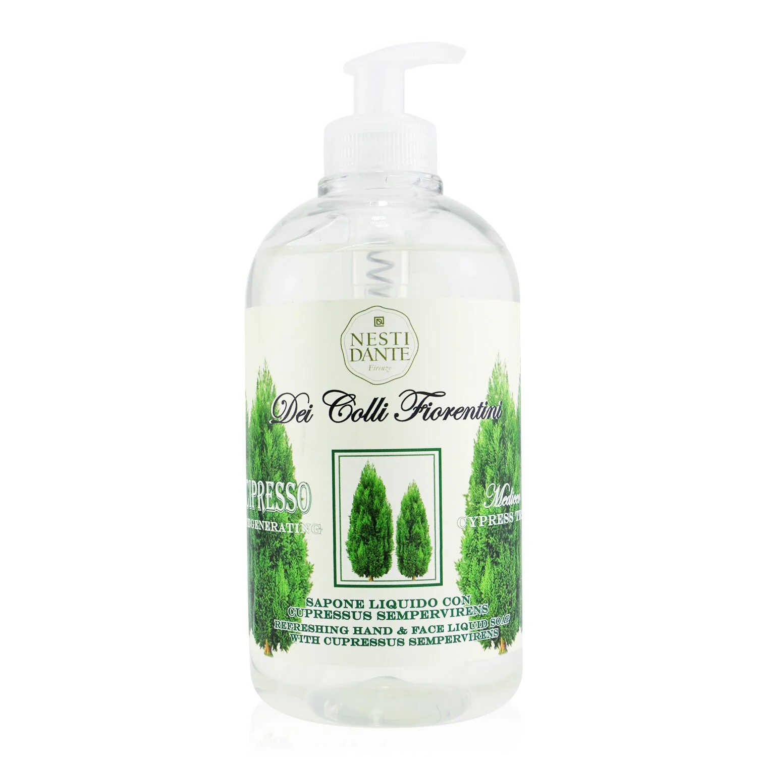 Nesti Dante Dei Colli Fiorentini Refreshing Hand & Face Liquid Soap - Cypress Tree  500ml/16.9oz - Olabens