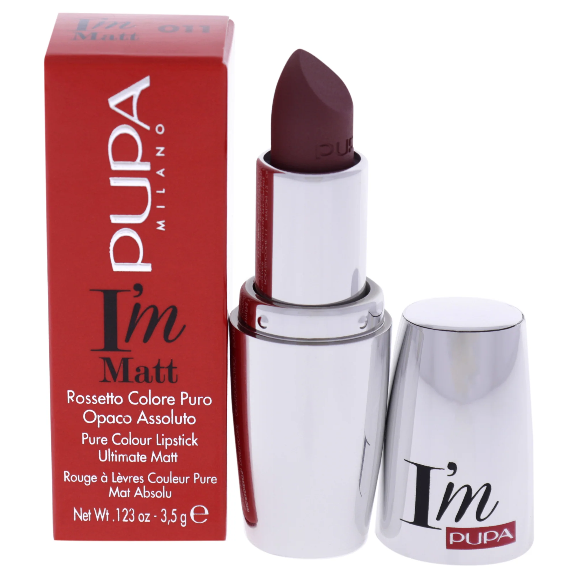 I Am Matte Pure Colour Lipstick - 011 Intense Nude by Pupa Milano for Women - 0.123 oz Lipstick - Olabens