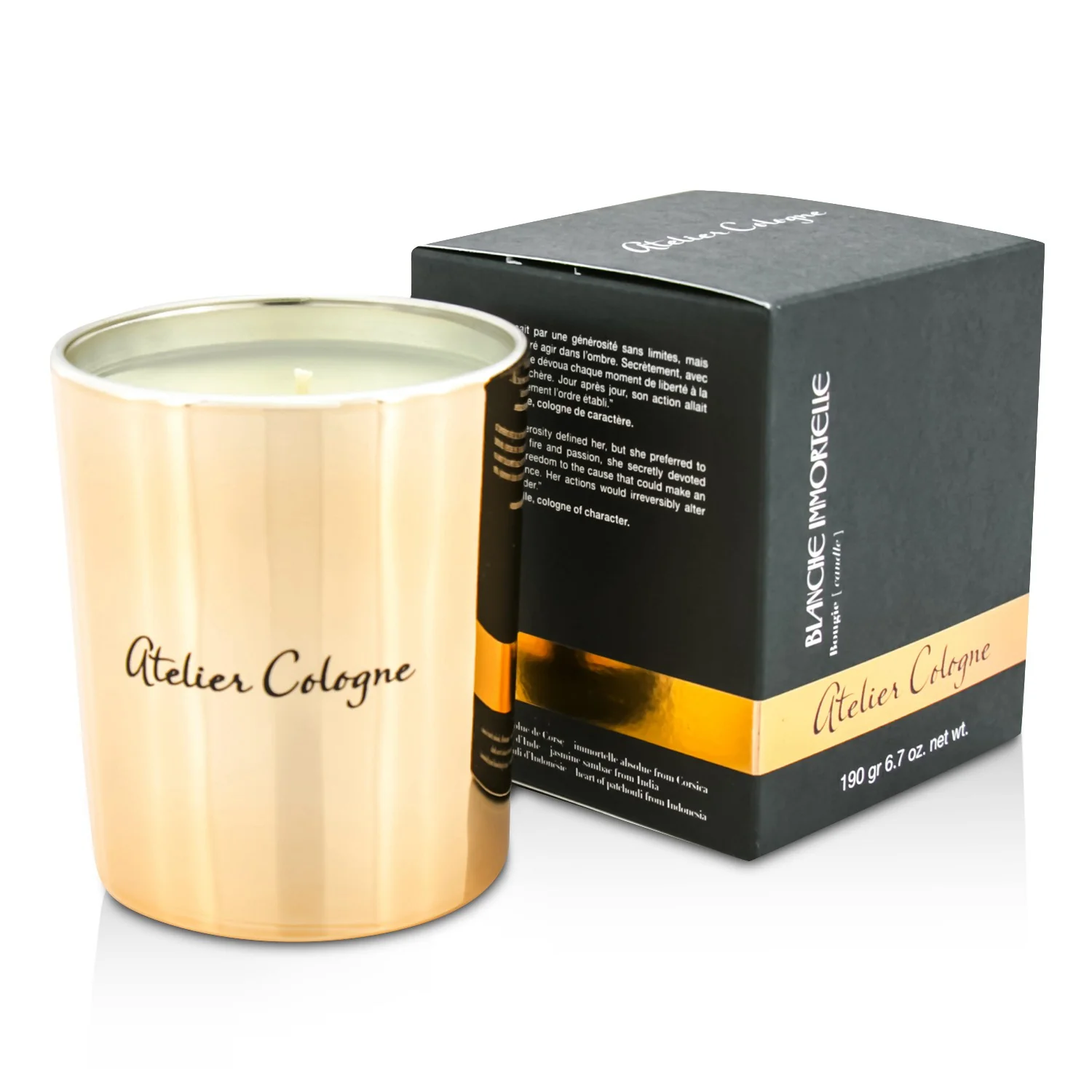 Atelier Cologne Bougie Candle - Blanche Immortelle  190g/6.7oz - Olabens