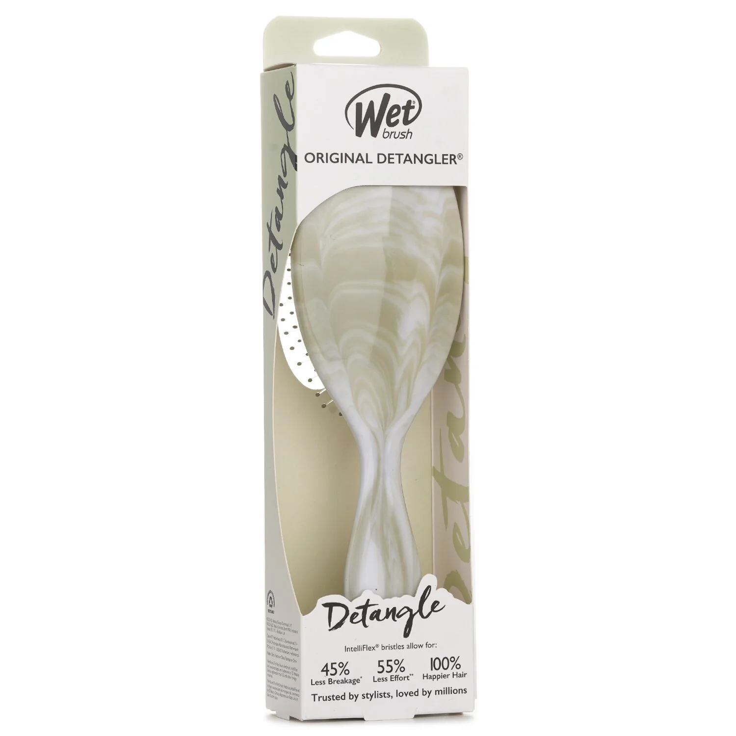 Wet Brush Original Detangler Watercolor Waves Green Hair Brush  1pc - Olabens