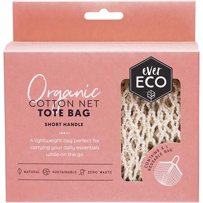 Ever Eco Tote Bag Short Handle Organic Cotton Net - Olabens