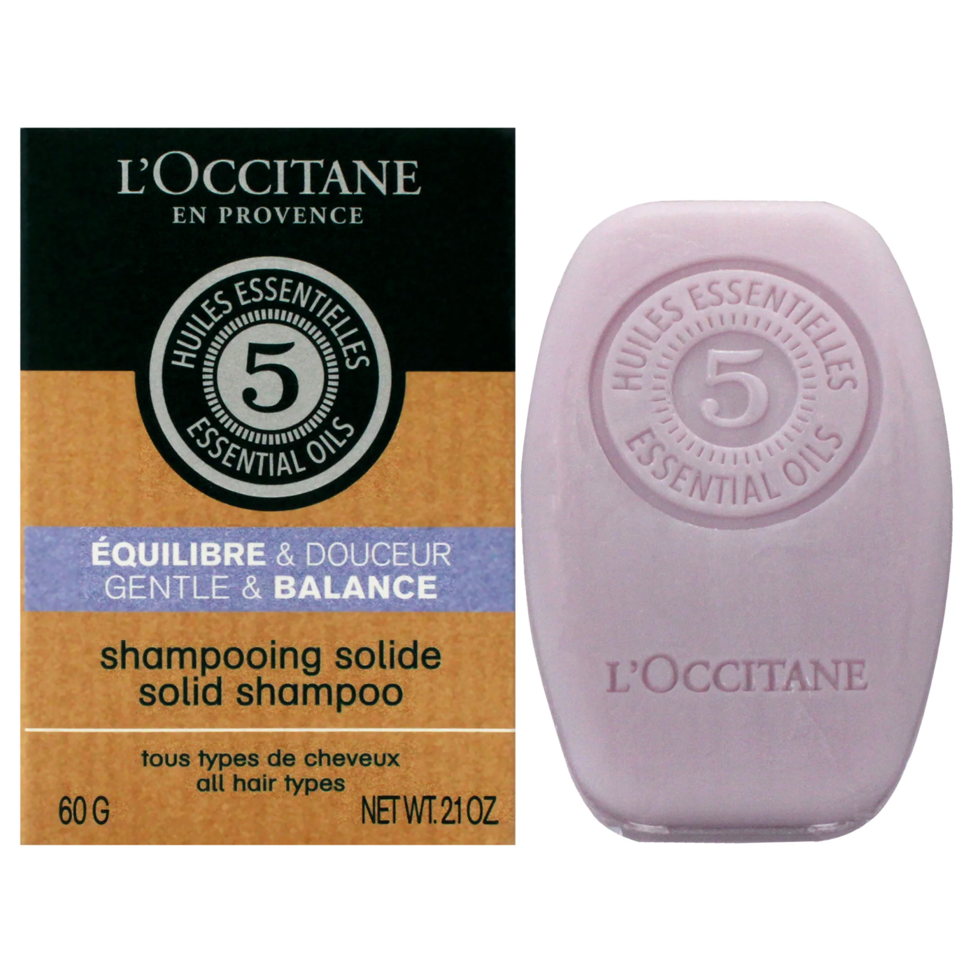 Gentle and Balance Solid Shampoo by LOccitane for Unisex - 2.1 oz Shampoo - Olabens