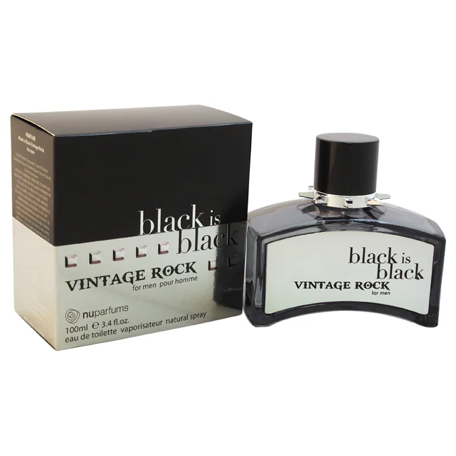 Nuparfums Black Is Black Vintage Rock by Nuparfums for Men - 3.4 oz EDT Spray - Olabens