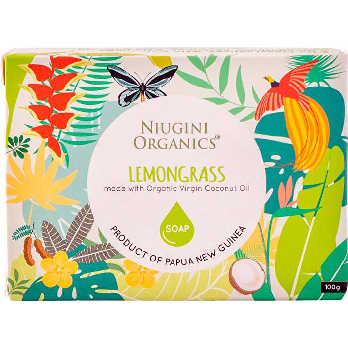 Niugini Organics Virgin Coconut Oil Soap Lemongrass 100g - Olabens
