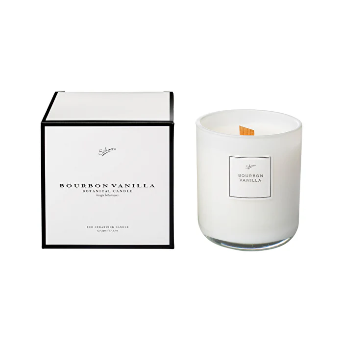 Sohum Parade Botanical Candle Eco Cedarwick Candle Bourbon Vanilla 500g - Olabens