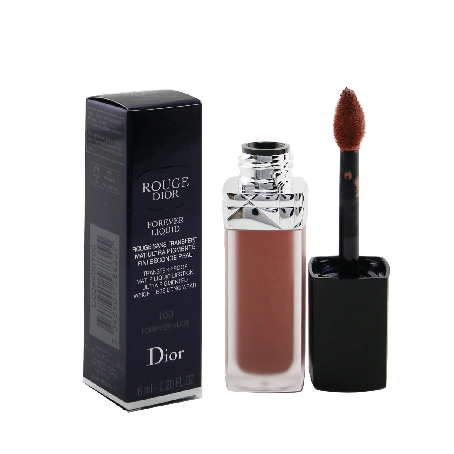 Christian Dior Rouge Dior Forever Matte Liquid Lipstick - # 100 Forever Nude  6ml/0.2oz - Olabens