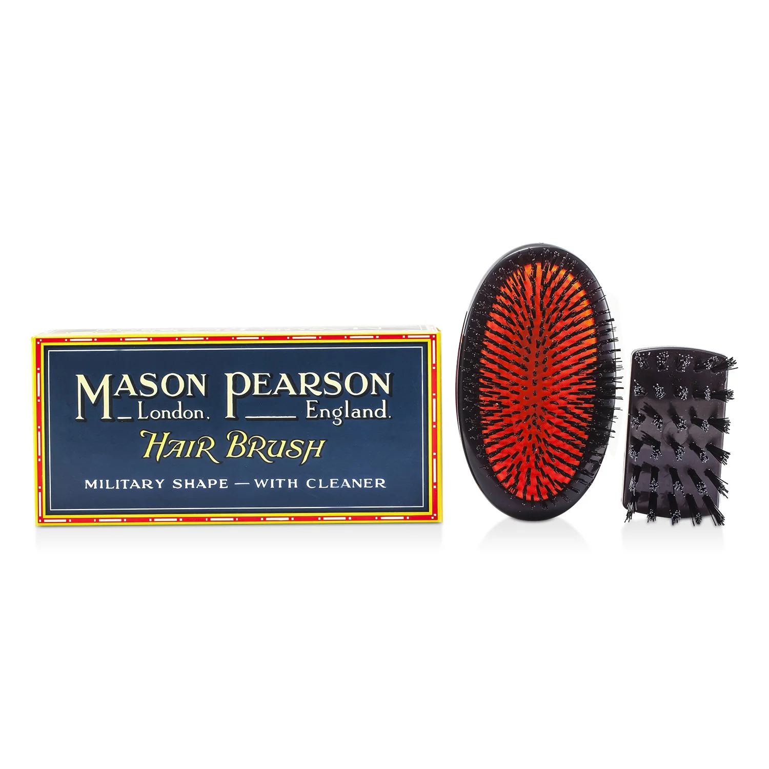 Mason Pearson Boar Bristle - Sensitive Military Pure Bristle Medium Size Hair Brush (Dark Ruby)  1pc - Olabens