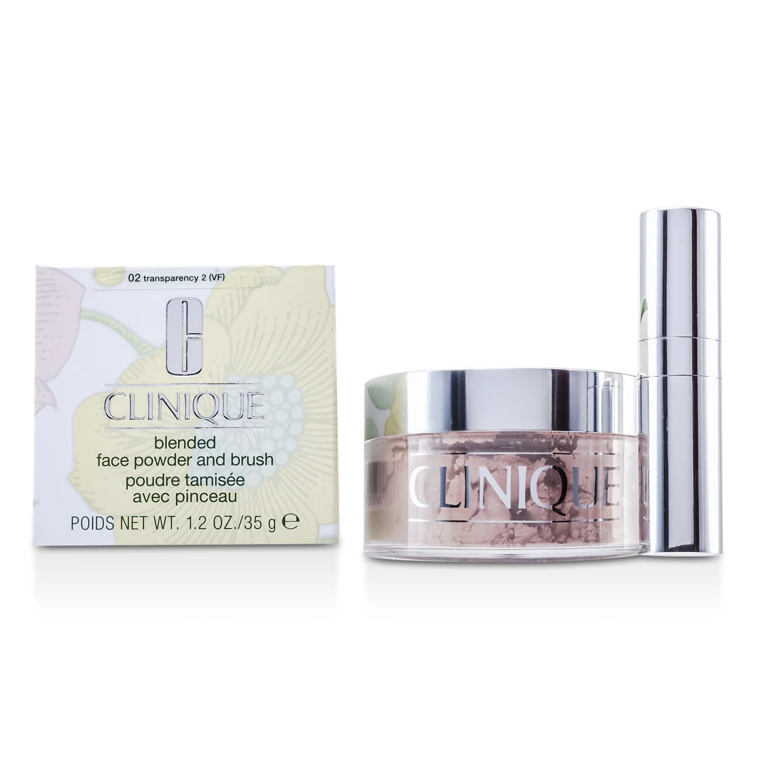 Clinique Blended Face Powder + Brush - No. 08 Transparency Neutral  35g/1.2oz - Olabens
