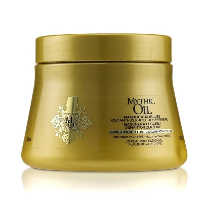 L'Oreal Professionnel Mythic Oil Oil Light Masque with Osmanthus & Ginger Oil (Normal to Fine Hair) 200ml/6.76oz - Olabens