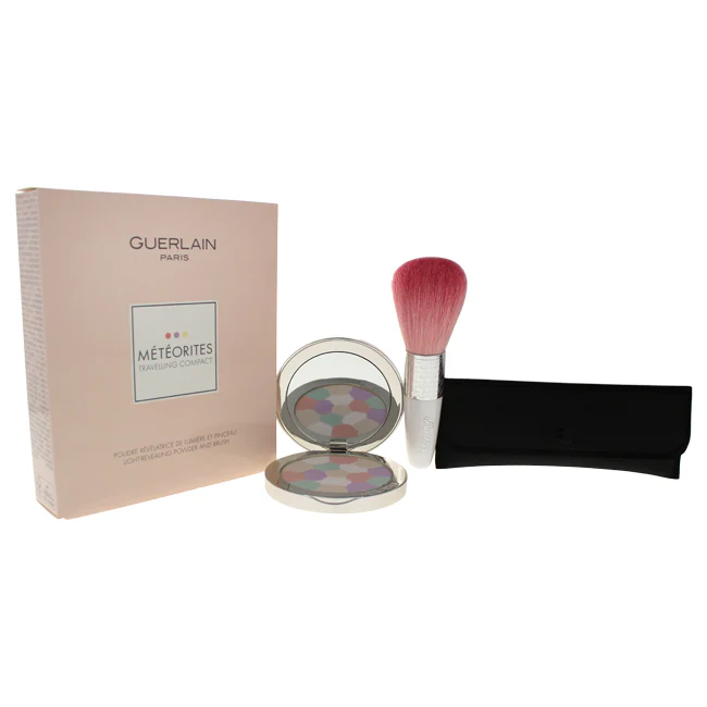 Guerlain Meteorites Travelling Compact Set - 2 Light by Guerlain for Women - 0.3 oz Powder Brush - Olabens