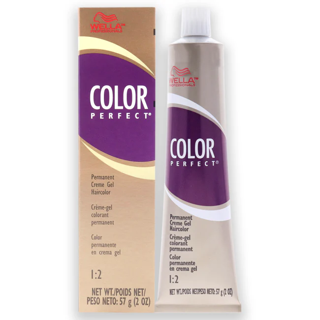 Wella Color Perfect Permanent Creme Gel Haircolor - 4A Medium Ash Brown by Wella for Unisex - 2 oz Hair Color - Olabens